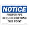 Signmission OSHA Notice Sign, Proper PPE Required Beyond This Point, 10in X 7in Aluminum, 10" W, 7" H, Landscape OS-NS-A-710-L-17897 - alternate 1